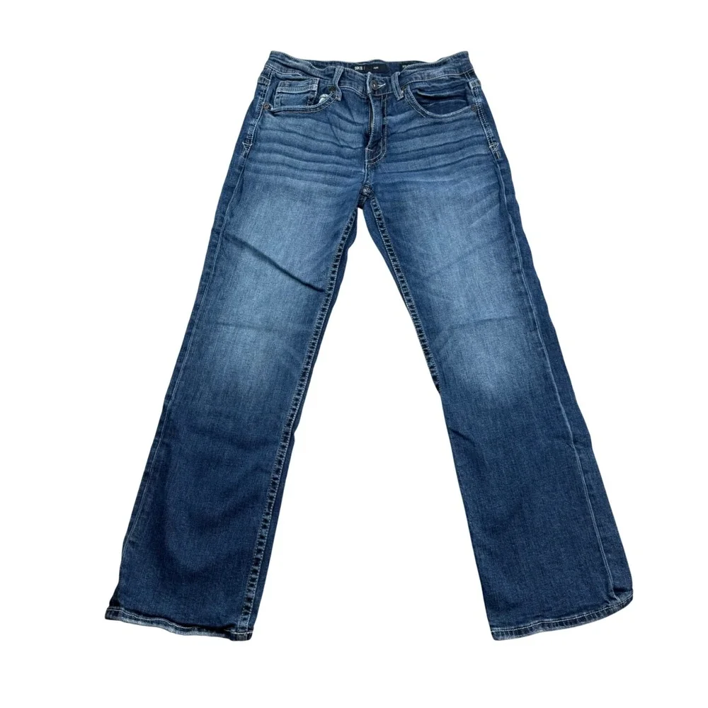 BKE Jake Mens Straight Leg Jeans Blue Medium Wash Denim 32x32 GBP15356